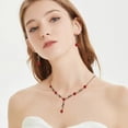 thumbnail image 4 of 1 Box 3Pcs Red Rose Jewelry Set Vintage Flower Jewelry Dangle Set Rose Blossom Necklace Earrings Bracelet Romantic Wedding Birthday Prom Valentine's Day Jewelry for Woman, 4 of 7