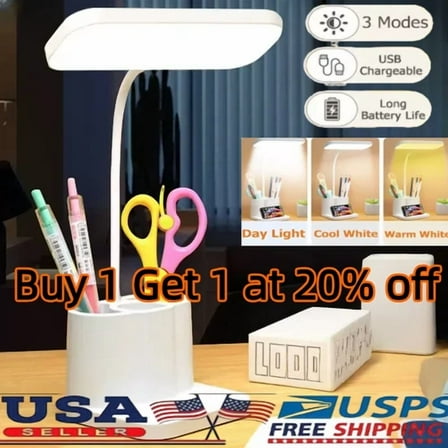 Led Desk Lamp Flexible Gooseneck Table Lamp Touch Control Compact Portable Lamp