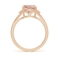 thumbnail image 2 of ANGARA Natural Split Shank Cushion 1.8 ct Morganite Solitaire Ring in 14K Rose Gold for Women | Birthday, Anniversary, Jewelry Gift for Women | Natural Morganite Ring, 2 of 13