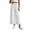 White Pants, variant on Womens Linen Palazzo Pants Ruffle Wide Leg Cropped Flowy Drawstring Casual Loose Summer Beach with Pockets White Pants L