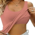 thumbnail image 2 of NIEWTR Womens Camisole with Shelf Bra Cotton Tank Top Adjustable Spaghetti Straps Cami Tops（A01-Pink,M), 2 of 9