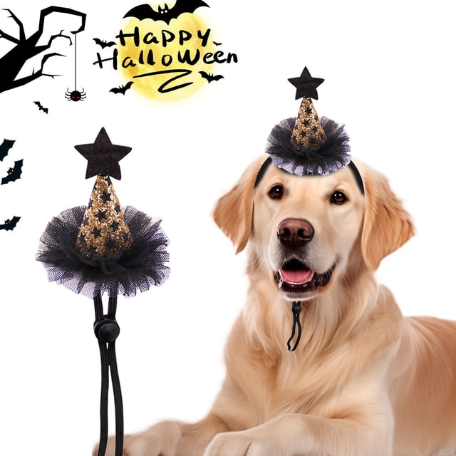Festive Pet Hat for Halloween and Holiday Events, Adjustable Elastic Design for Small to Medium Dogs and Cats, Machine-Washable and Themed Costume Accessory for Photos