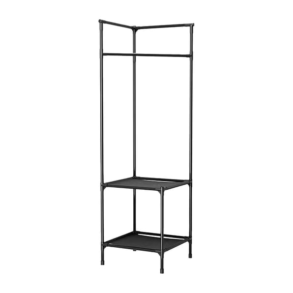 Black 2-Tier Corner Shelf Organizer Detachable Metal Storage Unit For Bedroom Home Multi Functional Space Efficient Design #dw5Ey