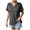 Gray, variant on Summer Tshirts For Women 2023 Solid Color Short Sleeve Blosue Notched V Neck T Shirts Casual Tee Shirts Loose Fit Tee Blouse Tops Clearance Sale Items Cheapeast Thing On Sale