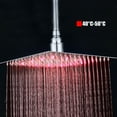 thumbnail image 6 of Ultra Thin 12"Chrome LED Shower Head Rainfall Adjustable Square Overhead Spray, 6 of 8