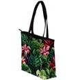 thumbnail image 3 of Plant Canvas Leather Mix Handbag Twill Sponge Jeanette Women's Bag 30x10.5x39cm/11.8x4.1x15.4in, 3 of 5