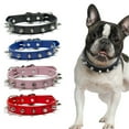 thumbnail image 5 of Small Medium Dogs Adjustable Rivets Anti-Bite Pet Collar Neck Strap Dog Collars RED S, 5 of 8