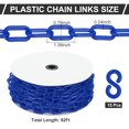 thumbnail image 2 of Uxcell Blue Plastic Chain, 92 ft 6mm Safety Barrier Chain for Crowd Control, 2 of 7