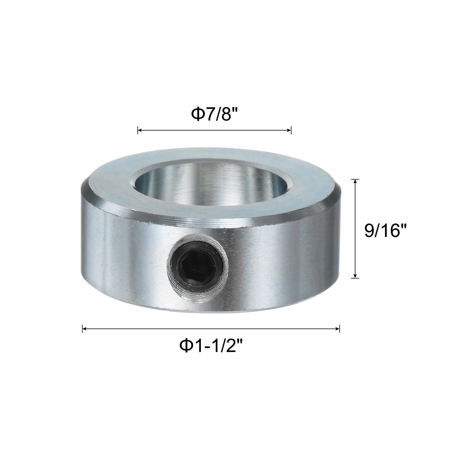 4 Packs Set Screw Collars 7/8" Bore Carbon Steel Shaft Collars, 1-1/2" OD, 9/16" Width Axle Collar Clamp