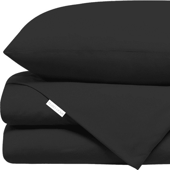 TESSO HOME Juego de Sábanas Ultrasoft – Máxima Suavidad y Frescura Todo el Año (QS NEGRO)