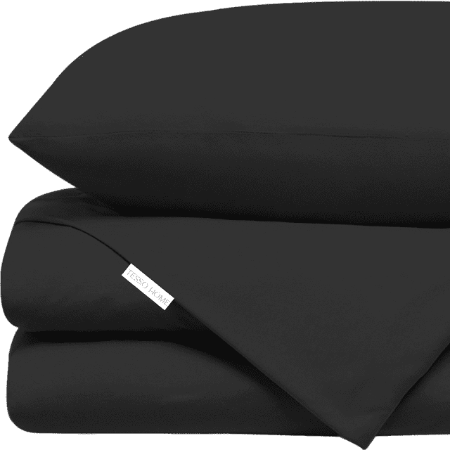 TESSO HOME Juego de Sábanas Ultrasoft – Máxima Suavidad y Frescura Todo el Año (IND NEGRO)
