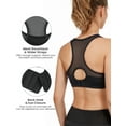 thumbnail image 2 of Yvette Women High Impact Sports Bras Plus Size Racerback Workout Bra for Large Bust Running Fitness,Black,Small, 2 of 8