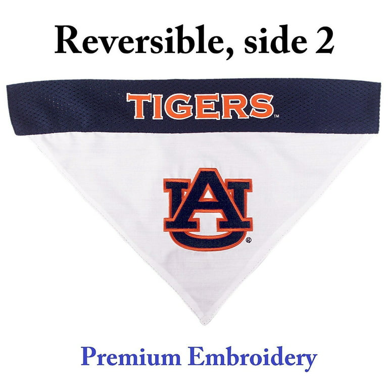NCAA Dog Bandana - Auburn Tigers Reversible PET Bandana. 2 Sided Sports  Bandana with a Premium Embroidery Team Logo, Small/Medium. - 2 Sizes & 50  College Teams Available : : Pet Supplies