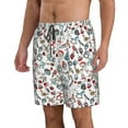 thumbnail image 2 of Kdxio Christmas Elements Pattern Mens Casual Shorts - Drawstring Summer Beach Sports Shorts for Men, 2 of 9