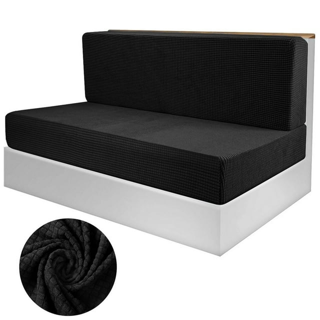 RV Dinette Cushion Covers, Elastic RV Camper Bench & Backrest Cushion Covers, Stretchy Camper Loveseat Sofa Protectors, Universal Fit & Machine Washable