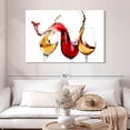thumbnail image 2 of Elephant Stock Splashing Wine Wall Art - Horizontal Canvas Wall Art - Living Room Wall Decor - Food And Drink Canvas - White And Red Decor - 48" x 32", 2 of 8