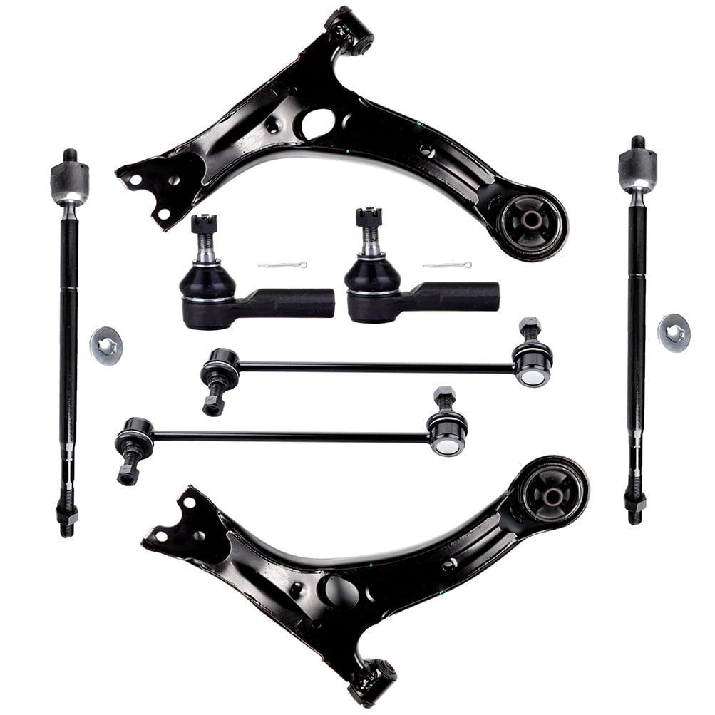 ECCPP Control Arm Kit 2003 2004 2005 2006 2007 2008 for Pontiac Vibe - Inner Tie Rod Ends Lower Control Arms Outer Tie Rod Ends Front Sway Bar End Links