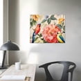 thumbnail image 3 of Nawypu  Pink Flower Picture Bathroom Decor Wall Art Parrot Bird with Butterfly for Girls Room Bedroom Walls Canvas, 3 of 4