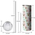 thumbnail image 5 of 20oz Green Highland Cow Flower Pattern Skinny Tumblers Stainless Steel Tumbler with Lid and Straw,Vacuum Insulated Double Wall Travel Tumbler Cups with Cleaning Brush for Coffee,Tea, 5 of 6