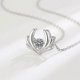 thumbnail image 3 of s925 sterling silver necklace female simple niche design pendant beating heart clavicle chain, 3 of 4