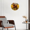 thumbnail image 3 of Battery Operated Analog Wall Clocks Non-Ticking Silent Modern Clock Decorative for Home,Office-Brown Horse With Blonde Mane Stands In The Middle Of Sunflower Field(14inch), 3 of 4