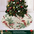 thumbnail image 3 of Ryvnso Christmas Tree Skirt Cardinal Snowflakes Holly Xmas Tree Skirts Ornament Home Decorations 35.4", 3 of 6