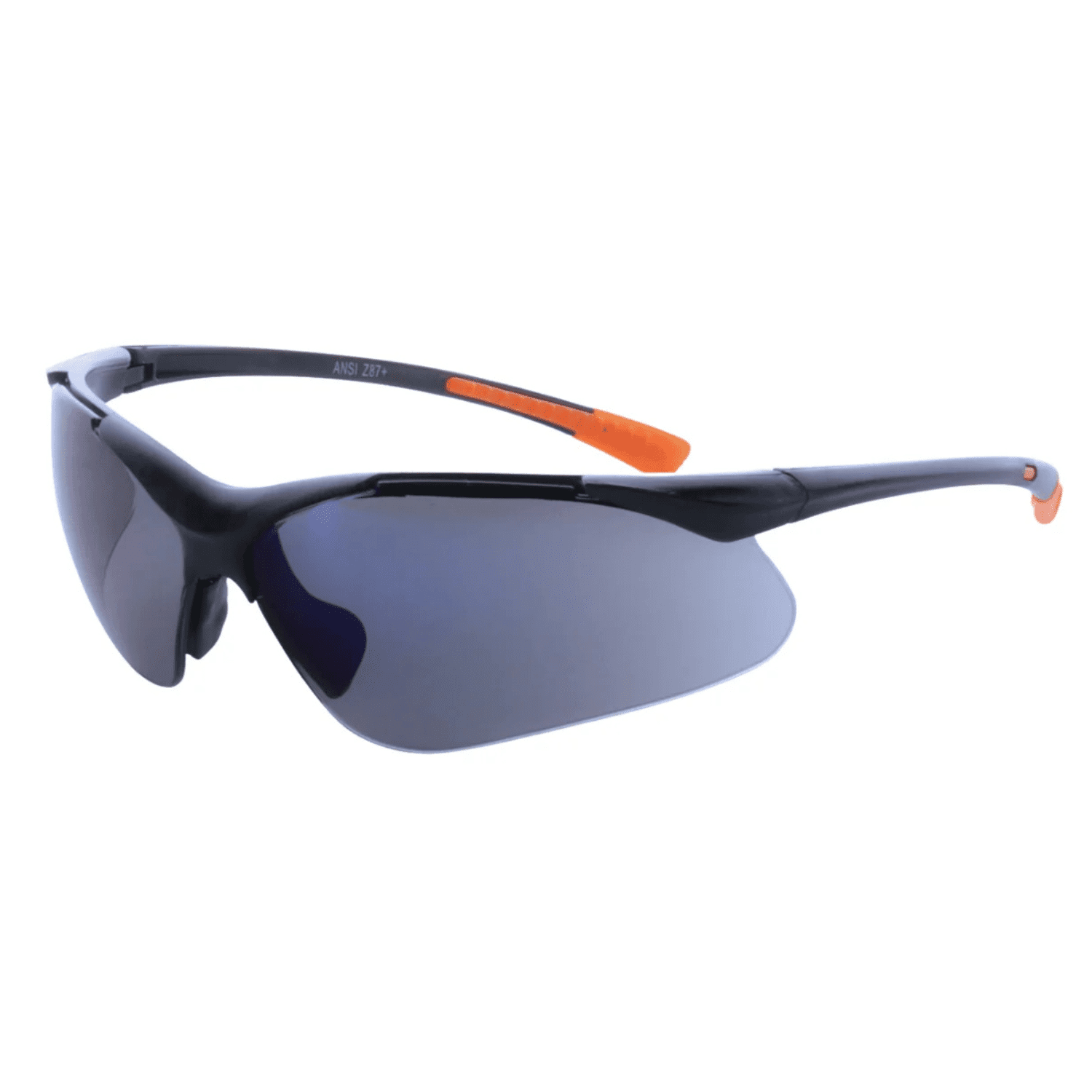 Sanoxy Safety Glasses with Wraparound Design, UV Protection, Rubber Nosepiece and Black Temples – Impact-Resistant PC Lens-Blue Mirror