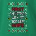 thumbnail image 4 of First Christmas With My Hot New Husband Wife Classic Newlywed Matching His and Hers Couples Sweatshirt Christmas Matching Couple Crewneck Sweater, 4 of 6