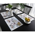 thumbnail image 4 of Placemat New Year Snow Merry Christmas Tree Truck 4/6pcs Pads Kitchen Accessories Dining Table Mat Coaster Festival Tableware, 4 of 7