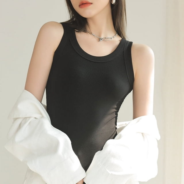 Chaleco de punto roscado para mujer, traje con cabestrillo pequeño para primavera y otoño, ropa exterior de talla grande, Top sin mangas