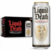 Liquid Death Sparkling Water, Berry It Alive, 16.9 fl oz, 12 count