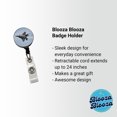 thumbnail image 2 of F-35 Plane Afterburners Streaking Through Sky Retractable Reel ID Badge Key Card Name Tag Holder with Clip, 2 of 7