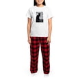 thumbnail image 4 of CafePress - Chat Noir Cat Pajamas - Women's Short Sleeve Print T-Shirt and Pants Light Cotton Pajama Set, 4 of 7