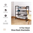thumbnail image 3 of Costway Étagère à Chaussures à 4 Niveaux, Réglable en Inclinaison Plate, Organisateur de Chaussures, Support, 3 of 10