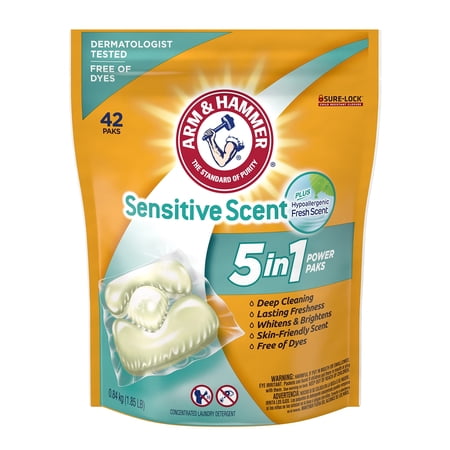 Revitalize Your Laundry Routine with Arm & Hammer Sensitive Scent 5-In-1 Power Paks - 42 Count