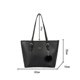 thumbnail image 2 of Women's Black Handbag, Large Leather Shopper Bag For Office, School, And Shopping, 2 of 5