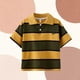 thumbnail image 4 of Blusa y camisa de manga corta con cuello vuelto Camisa a rayas para niños Solapa de bebé Top de manga corta informal y versátil Top de algodón para niños, 4 of 9