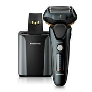 Panasonic Electric Razor for Men, Electric Shaver, ARC5 with Premium Automatic Cleaning and Charging Station, Pop-Up Trimmer ES-LV97-K, Black