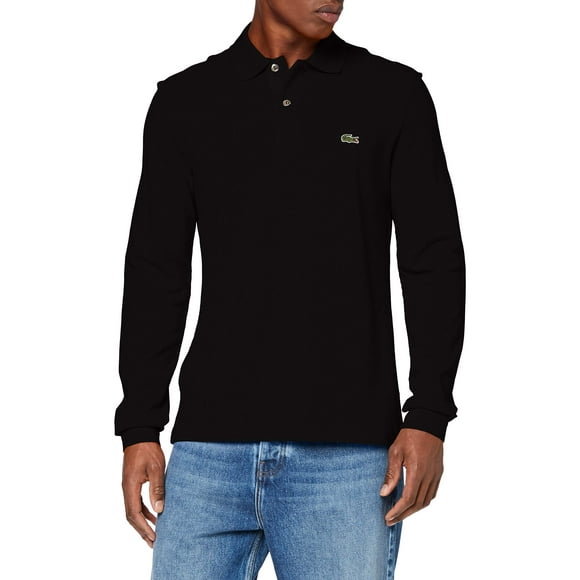 Lacoste Men's Long Sleeve Classic L.12.12 Original Piqué Polo Shirt, Black, 7