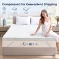 thumbnail image 2 of BDEUS 2 Inch Gel Memory Foam Mattress Topper, With Removable Soft Bamboo Cover,Cool Gel Infused Foam Bed Topper, Pressure Relief , Twin Size, 2 of 11