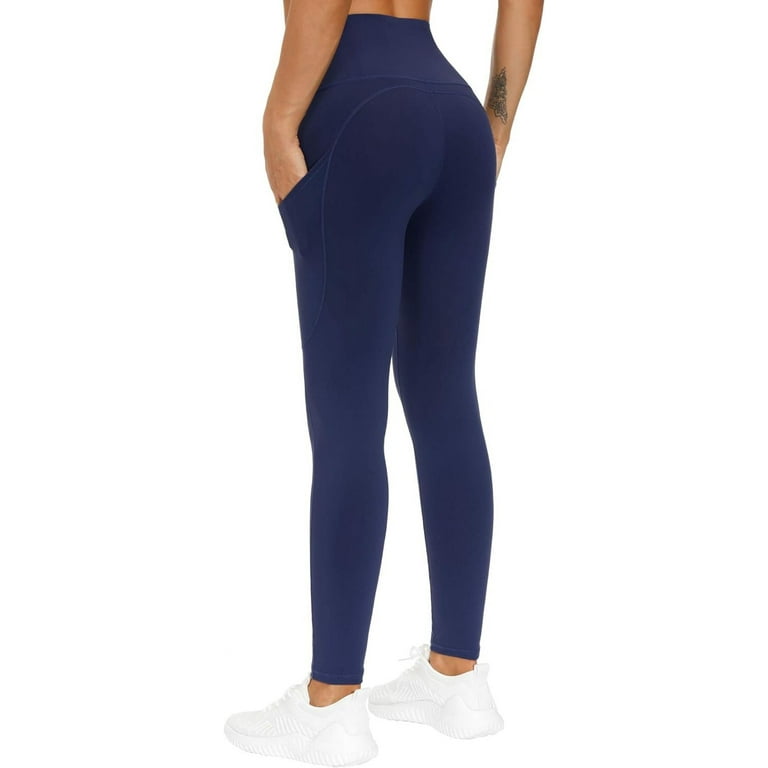 THE GYM PEOPLE Thick High Waist Yoga Pants with Pockets, Tummy Control  Workout Running Yoga Leggings for Women, Z-Capris Ink Blue, Small :  : Clothing, Shoes & Accessories
