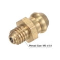 thumbnail image 3 of Uxcell Brass Straight Hydraulic Grease Fitting Accessories M5 x 0.8mm Thread 10 Pack, 3 of 5