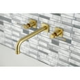 thumbnail image 4 of Kingston Brass KS6027DKL Kaiser Two-Handle Wall Mount Roman Tub Faucet, Brushed Brass, 4 of 7