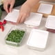 thumbnail image 4 of Contenedor transparente para refrigerador con tapa | Recipiente hermético para carne, jengibre y ajo | Organizador de cocina a prueba de fugas | Contenedor apilable para refrigerador, 4 of 9
