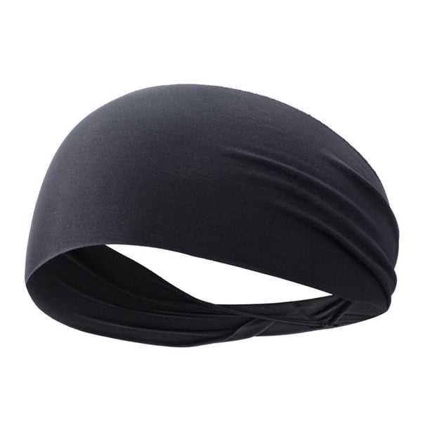 Diademas Deportivas Mujeres Hombres Diadema elástica Transpirable Absorción de sudor Tocado Negro Likrtyny Para estrenar