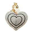 thumbnail image 1 of Langgg Keyring Keyholder DIY Small Decorative Purse Pendent Multipurpose Sweet Gift Workmanship Bag Decor Heart Keychain White/White 3Set, 1 of 6