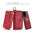 thumbnail image 2 of Galaxy S20 Ultra Case, Allytech Retro PU Leather Magnetic Detachable Back Cover Zipper Wallet Folio Cards Slots Purse Wrist Strap Clutch Protective Case Cover for Samsung Galaxy S20 Ultra 6.9",Red, 2 of 9