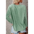 thumbnail image 7 of Endives Women's Long Sleeve Shirt Spring Basic Tee Round Neck Split Casual Loose Top T Shirt Outerwear T-Shirt with Pocket Spring Green, 7 of 7