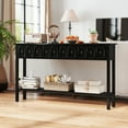 thumbnail image 4 of Gymax 60'' Long Narrow Console Table w/4 Drawers & Open Storage Shelf Anti-Tip Kit Black, 4 of 10