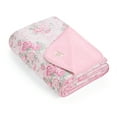 thumbnail image 3 of Paris Hilton Luxe Plush Oversized Reversible Coquette Floral Pink Throw, for Adults and Teens, 3 of 9
